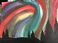 Aurora Borealis painting