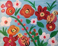 Frida Kahlo Flowers painting