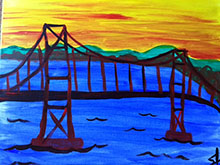 Golden Gate Bridge painting