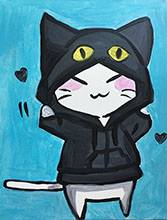 Anime Cat Painting