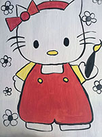 Cartoon Cat Painting