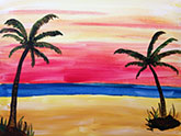 Beach Sunset painting