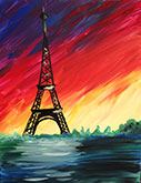 Paris Sunset painting
