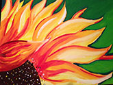 Large Sunflower painting